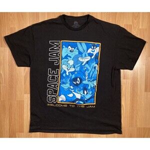 Space Jam Welcome to the Jam Tee Shirt (XL) Looney Tunes Graphic Tee Bugs Bunny